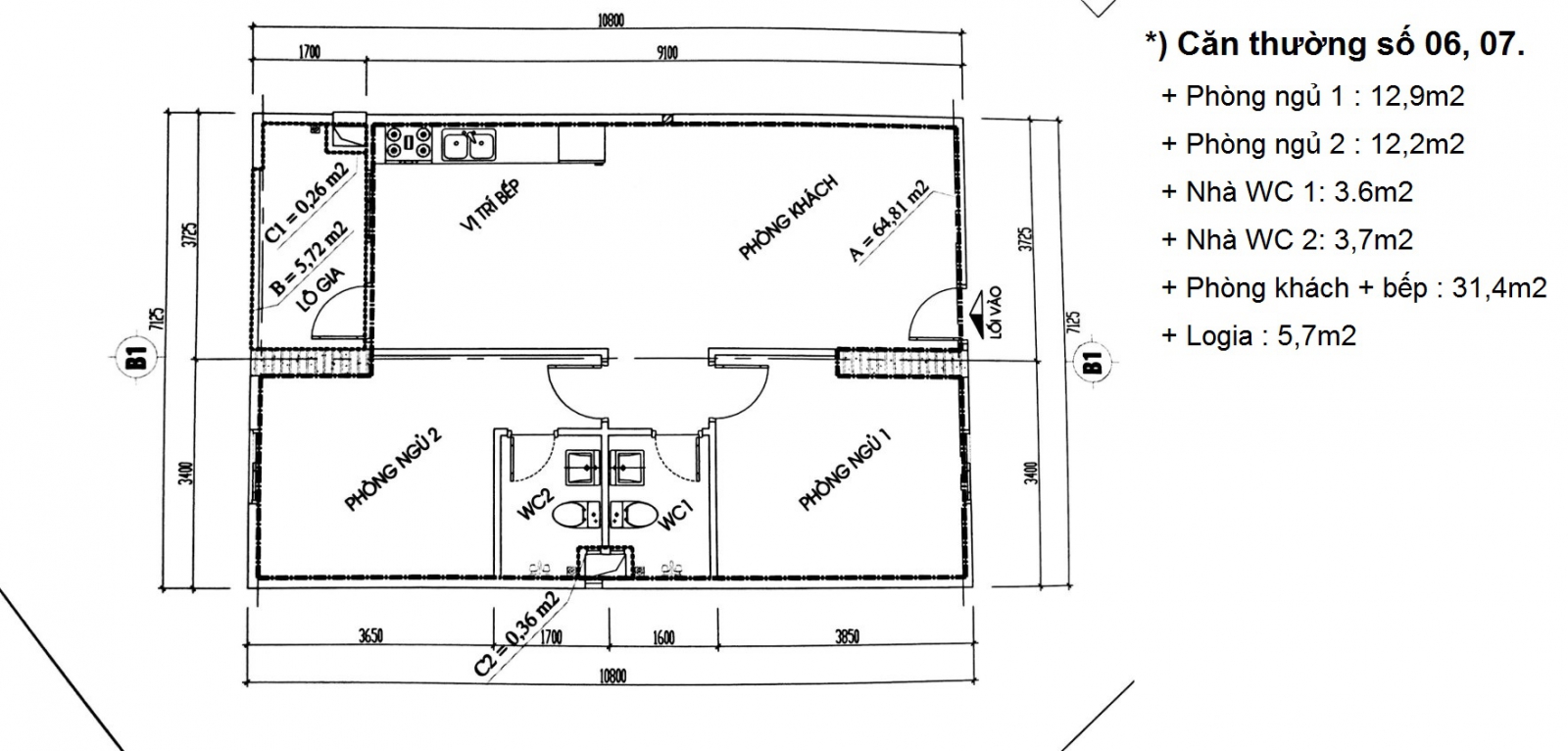 CHUNG CƯ CT2A THẠCH BÀN 
