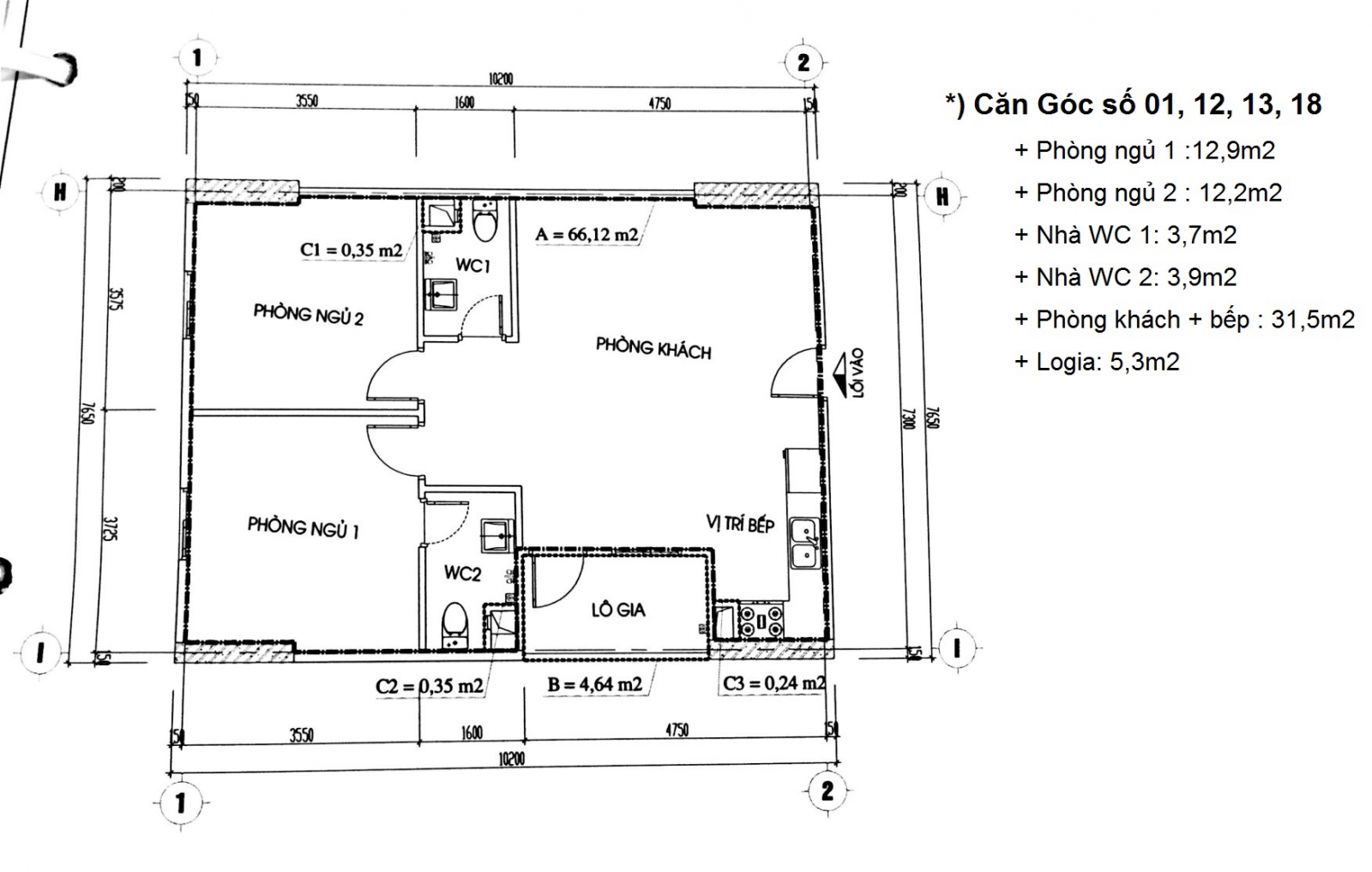 CHUNG CƯ CT2A THẠCH BÀN 