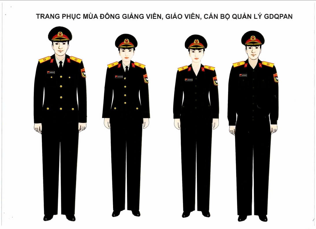Trang phục giáo viên, giảng viên và cán bộ quản lý Giáo dục quốc phòng - an ninh