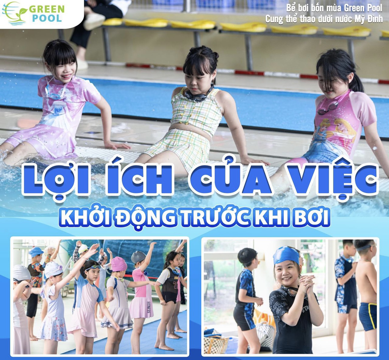 khởi động kỹ trước khi bơi