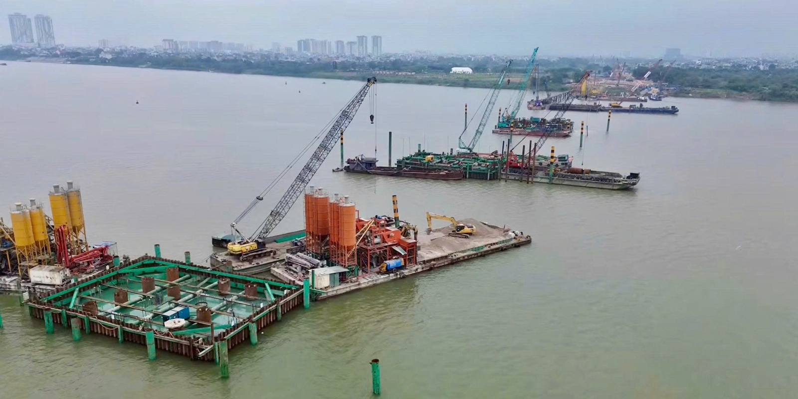 Tiến độ cầu Trần Hưng Đạo tháng 3/2026