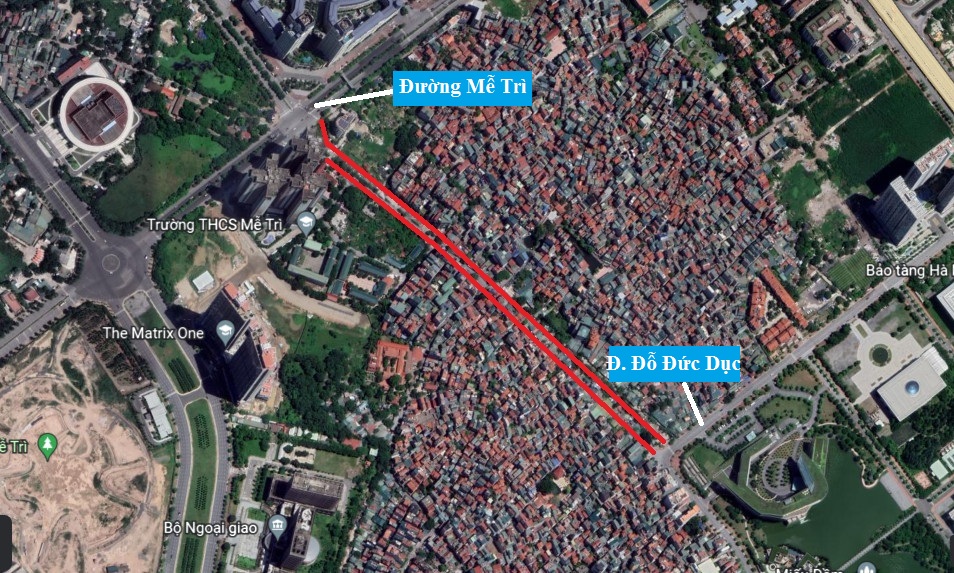 đường Đỗ Đức Dục đi đường Mễ Trì