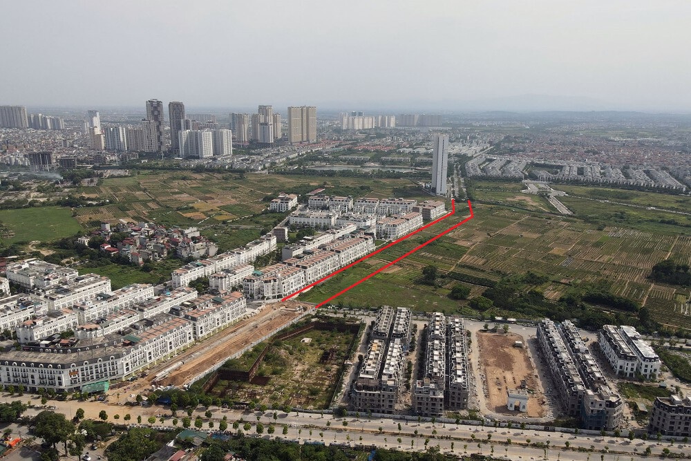 đường Lê Quang Đạo kéo dài đang triển khai xây dựng.