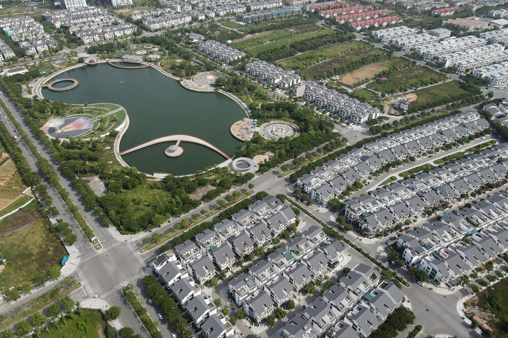 Tuyến đường Lê Quang Đạo kéo dài đoạn qua công viên Thiên văn học, KĐT Dương nội hiện đã hoàn thiện.