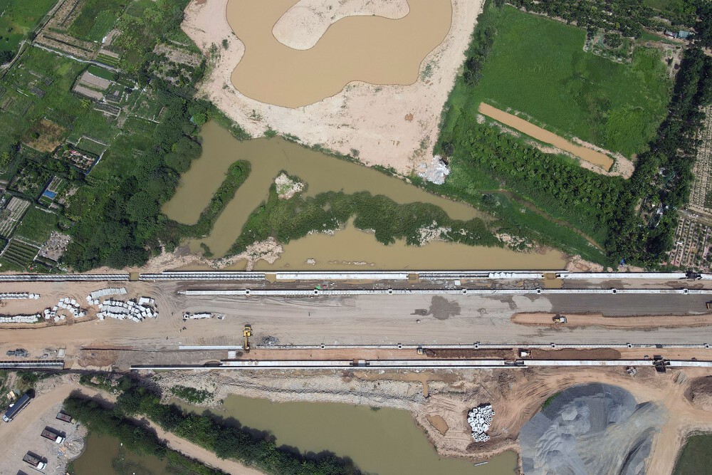 đường Lê Quang Đạo kéo dài thi công