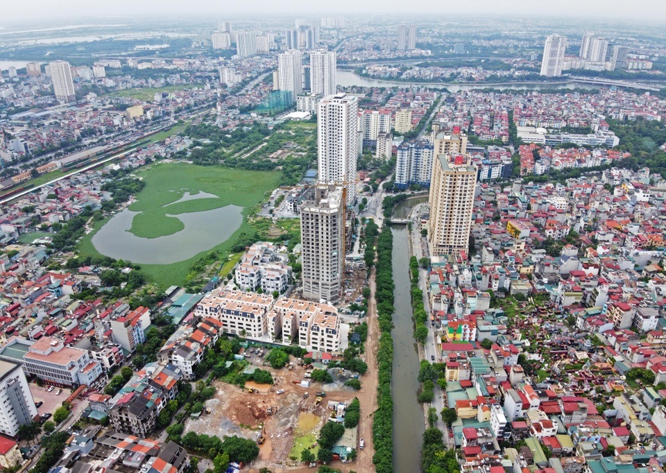 đường Nguyễn cảnh dị nhìn từ trên cao