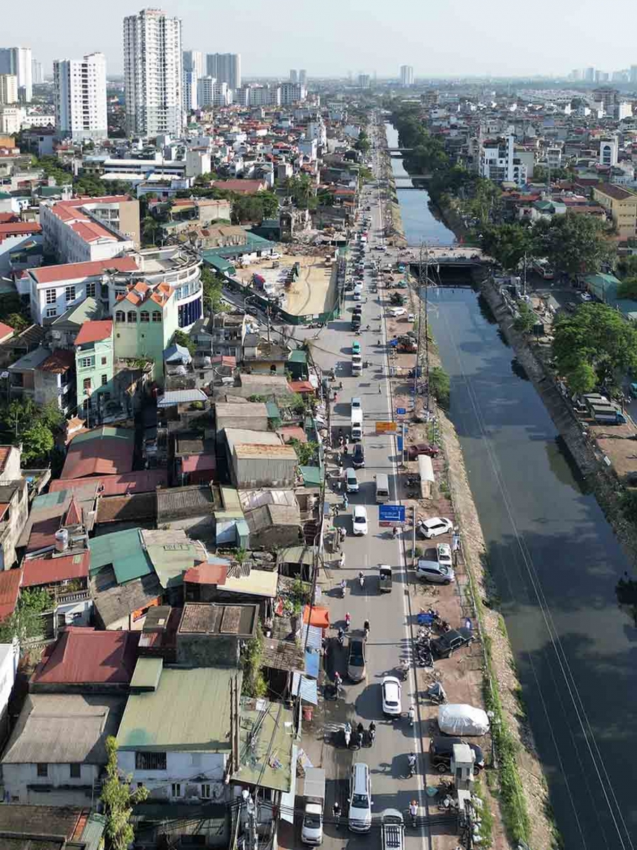 đường Tam Trinh mở rộng tiến độ