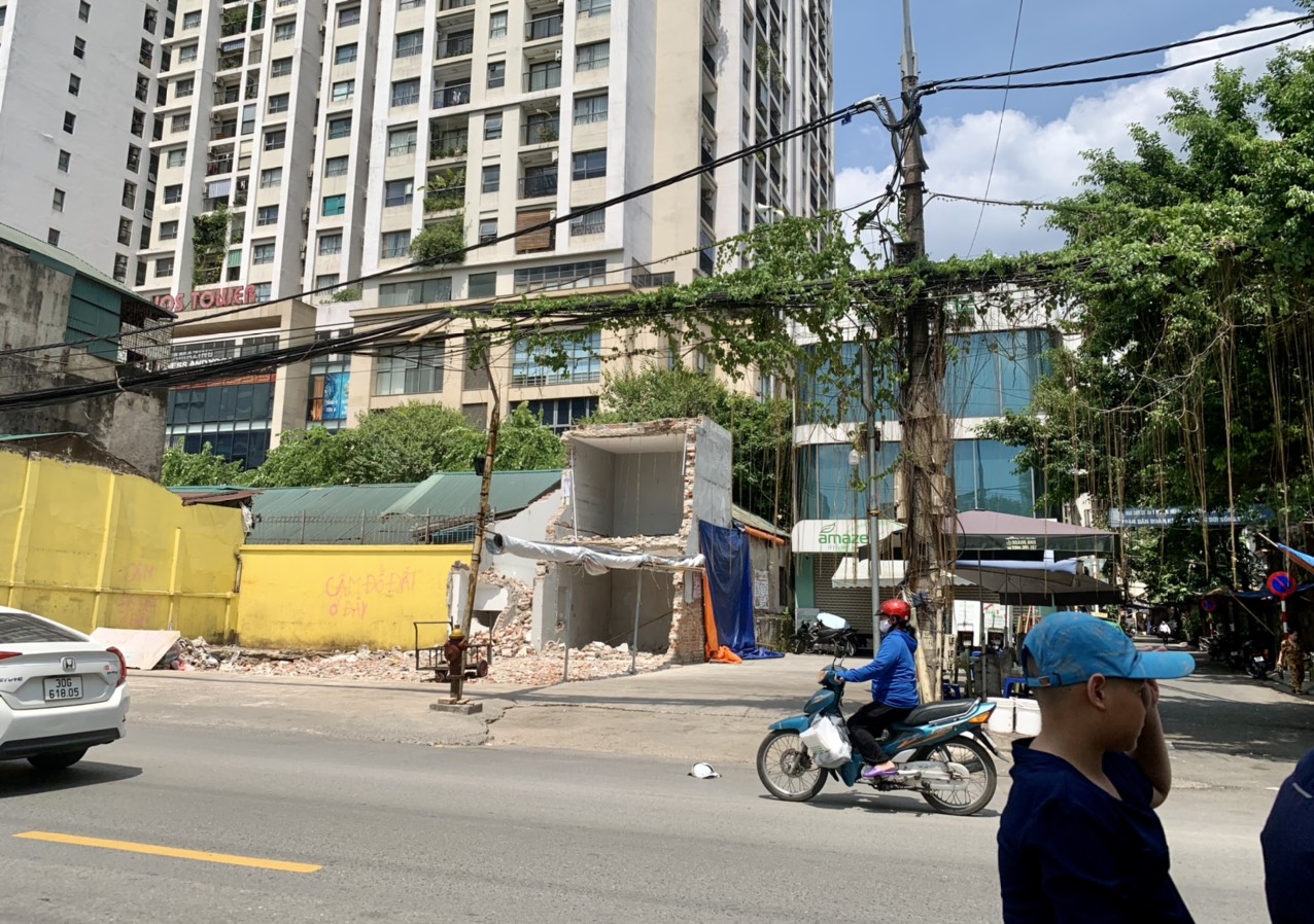 cây xăng Tam Trinh giải phóng mặt bằng đường Tam Trinh mở rộng