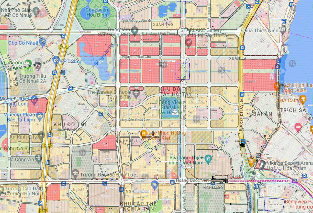 Chi tiết Quy hoạch Tây hồ tây