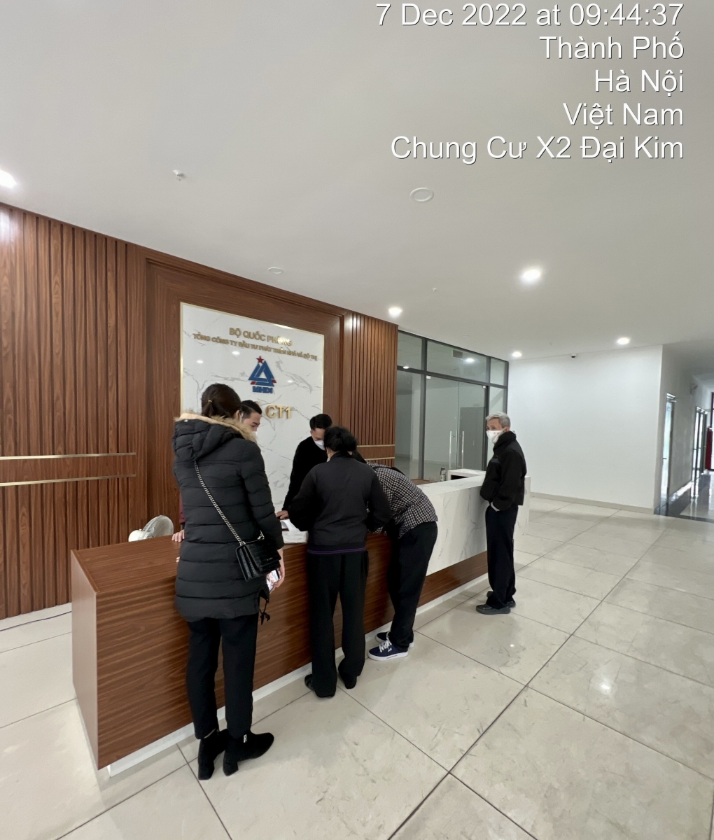 chung cư X2 Đại Kim bàn giao tiếp