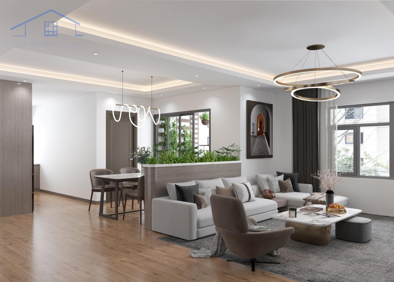  Không gian phòng khách x2 đại kim