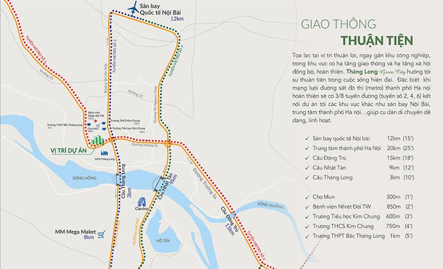 vị trí Nhà ở xã hội Thăng Long Green City