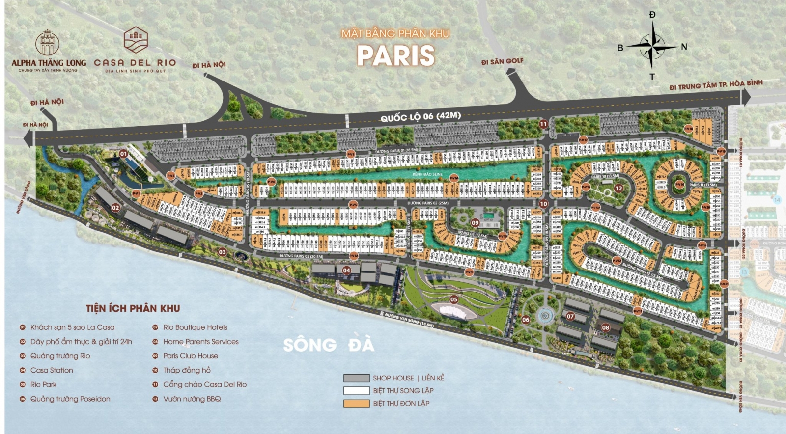 phân khu Paris Casa del rio hòa bình