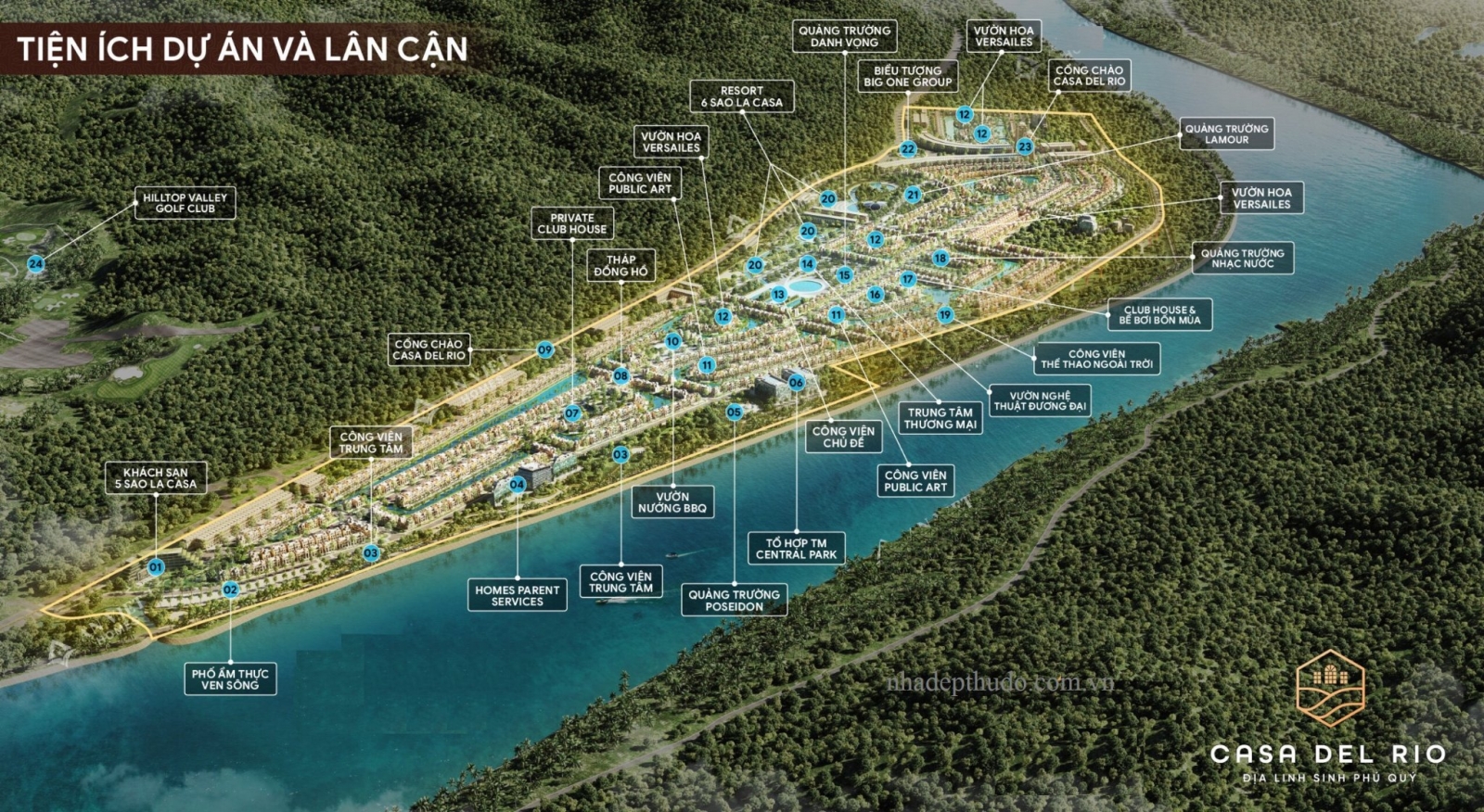 tiện ích casa del rio hòa bình