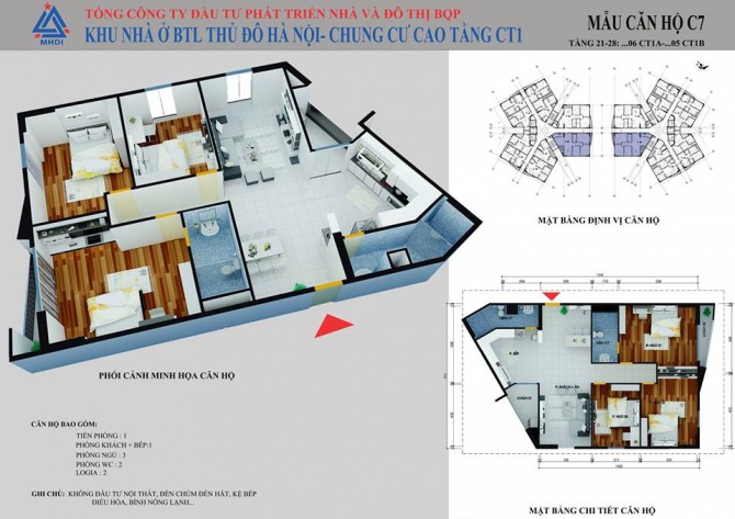 căn hộ diện tích 62m2 Chung cư CT1 Yên Nghĩa