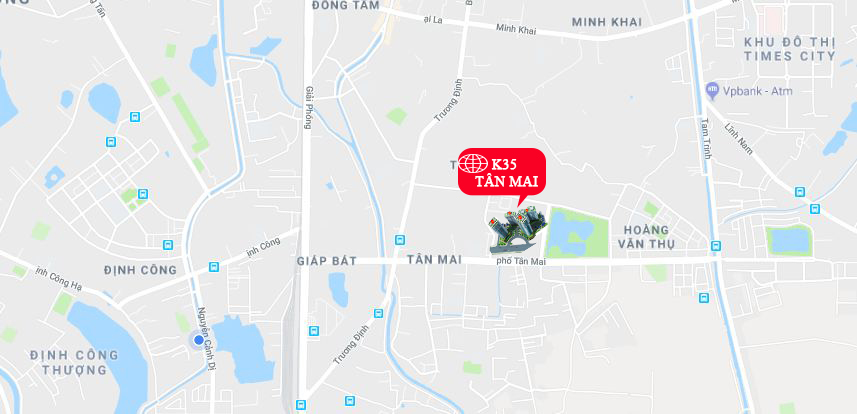  vị trí Chung cư K35 Tân Mai
