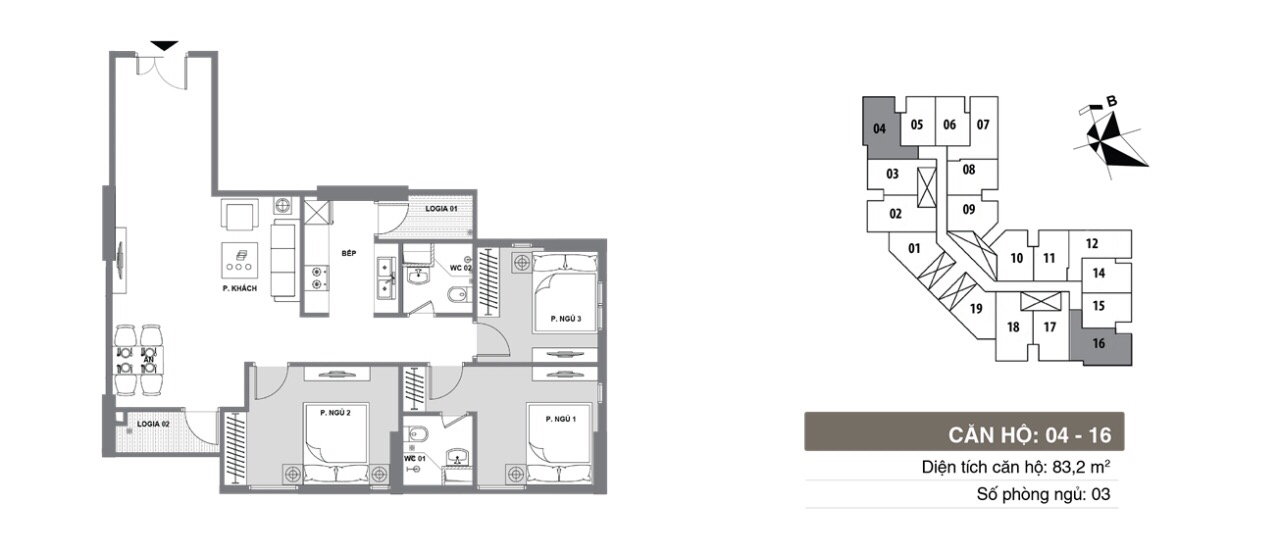 thiết kế m1 chung cư mipec kiến hưng