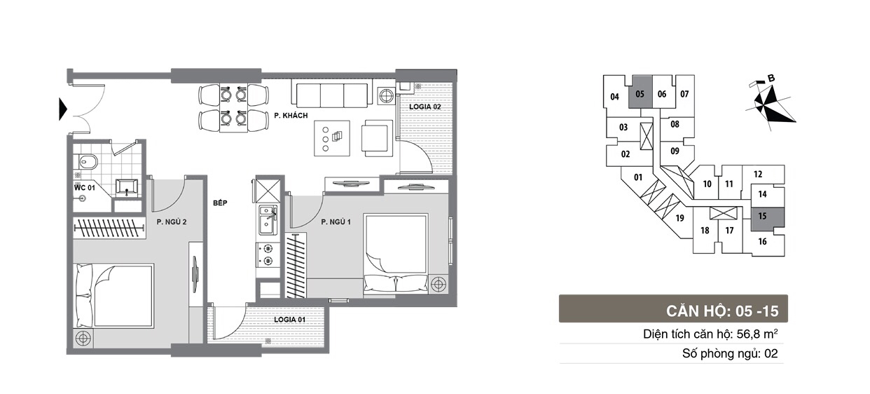 thiết kế m1 chung cư mipec kiến hưng