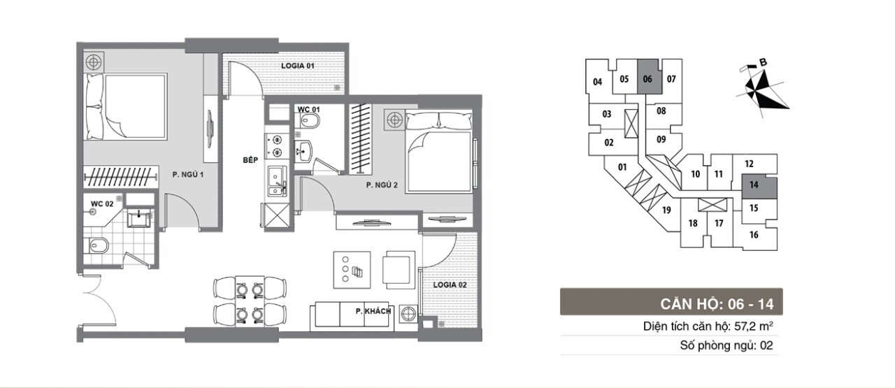 thiết kế m1 chung cư mipec kiến hưng