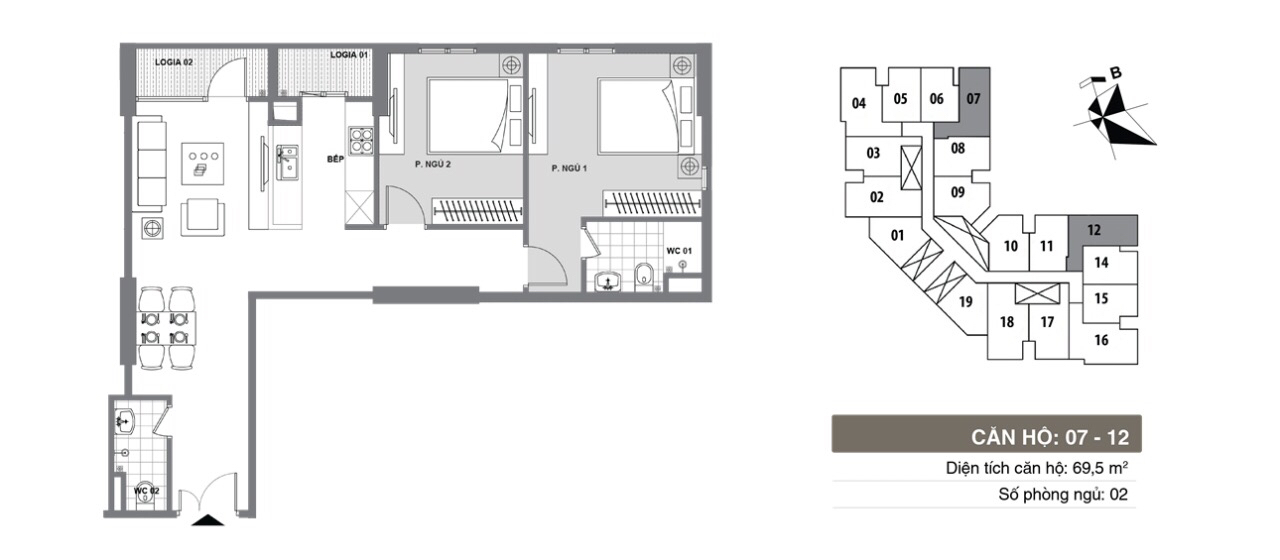 thiết kế m1 chung cư mipec kiến hưng