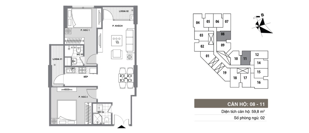 thiết kế m1 chung cư mipec kiến hưng