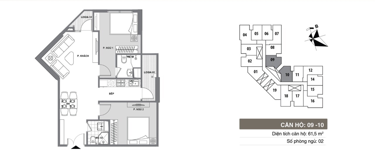 thiết kế m1 chung cư mipec kiến hưng