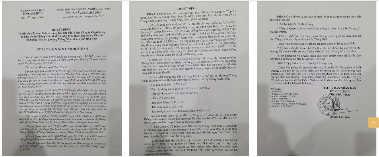 pháp lí Khu đô thị Thống Nhất – Hoà Bình New Center