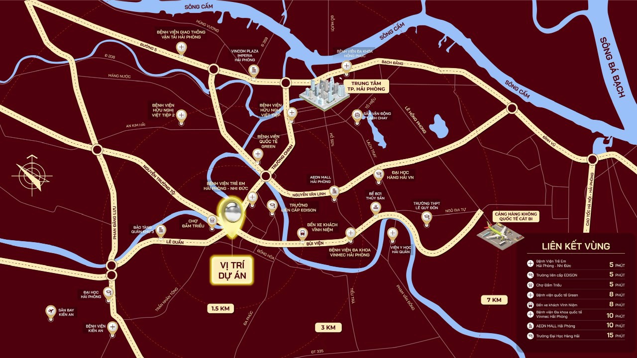 vị trí HP Elite Central Hải Phòng