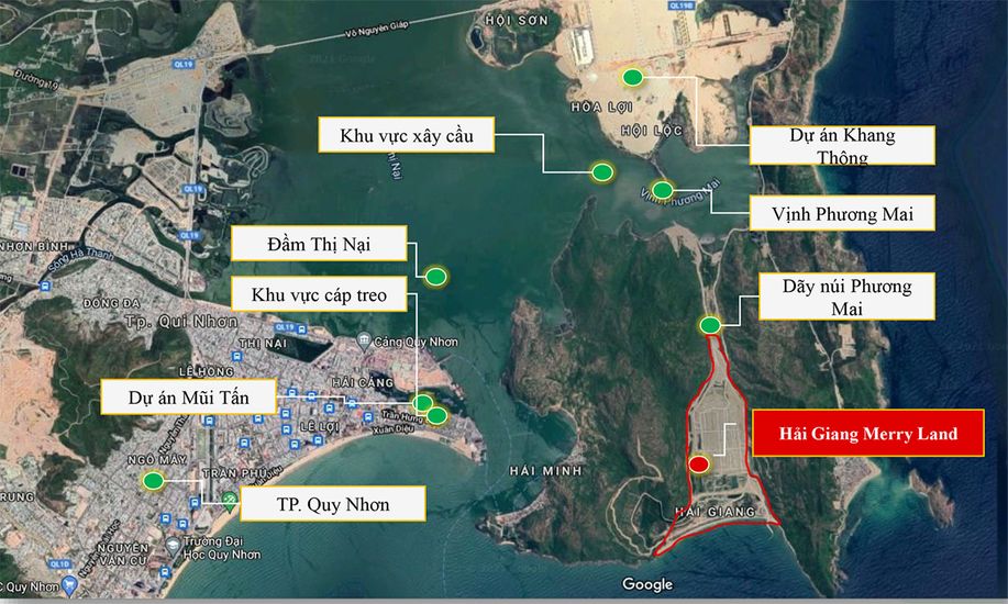 vị trí dự án Hải Giang Merry Land 