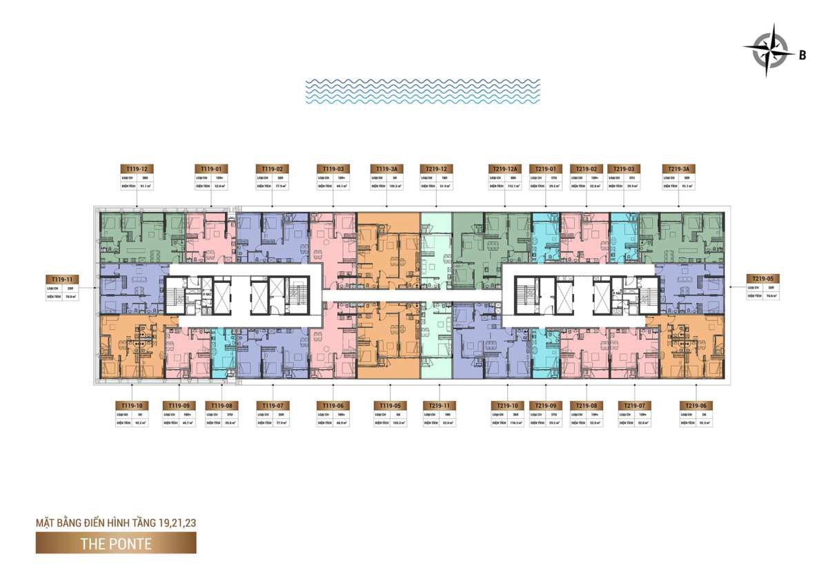 Mặt bằng HH3 Sông Hàn Sun Ponte Residence