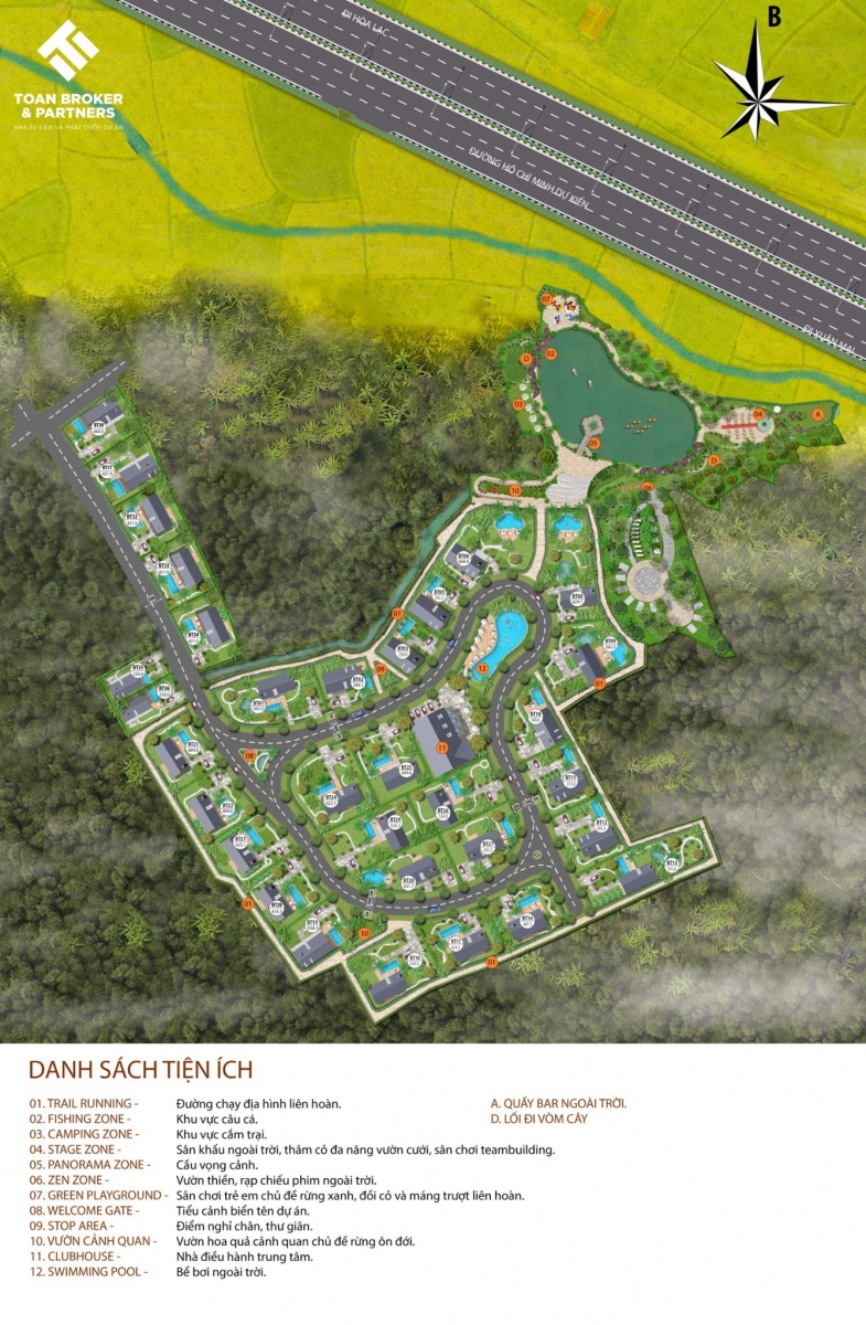 tiện ích làng châu âu hòa lạc, melorita hòa lạc