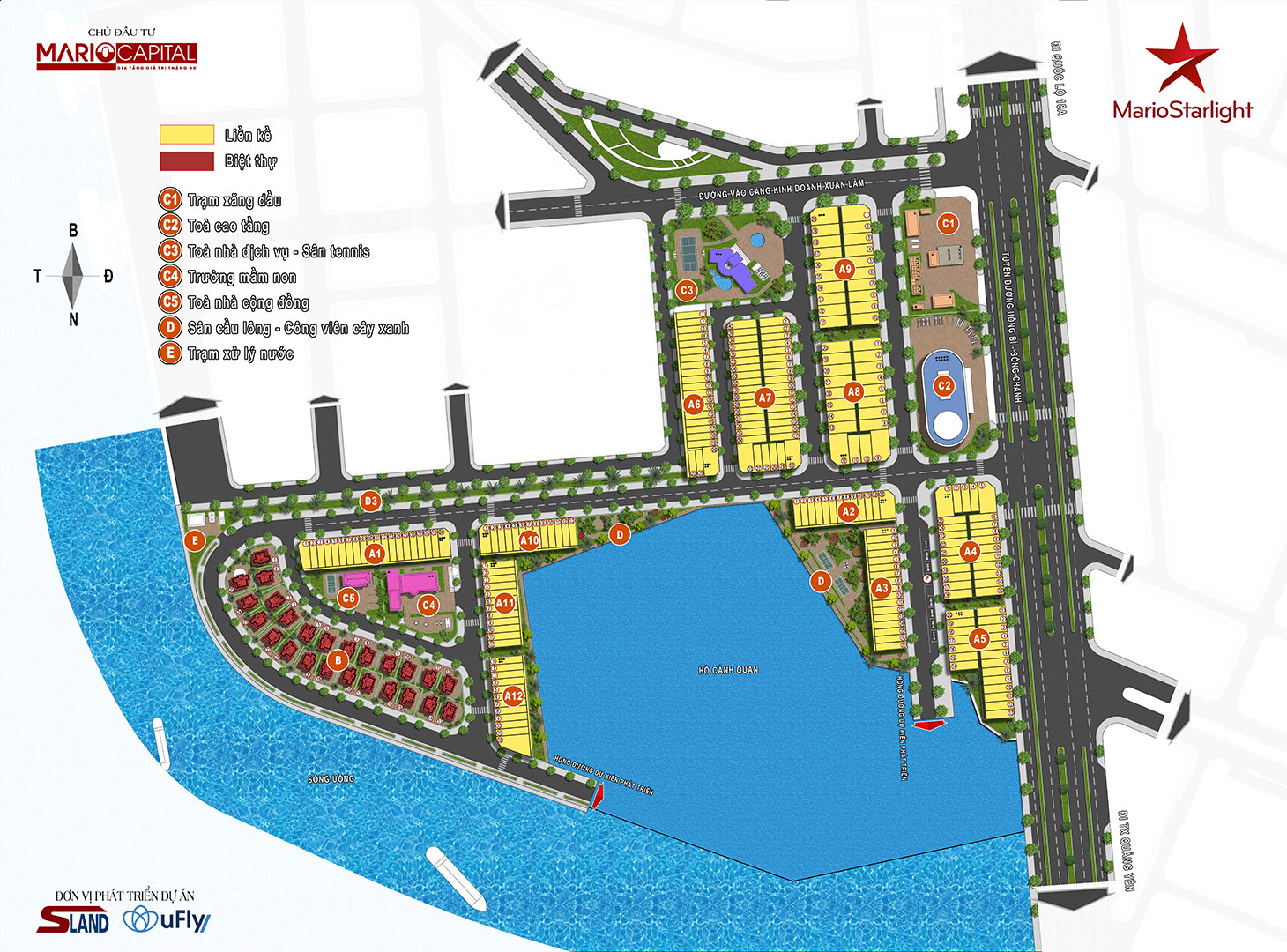 măt bằng dự án Mario Starlight Uông Bí 