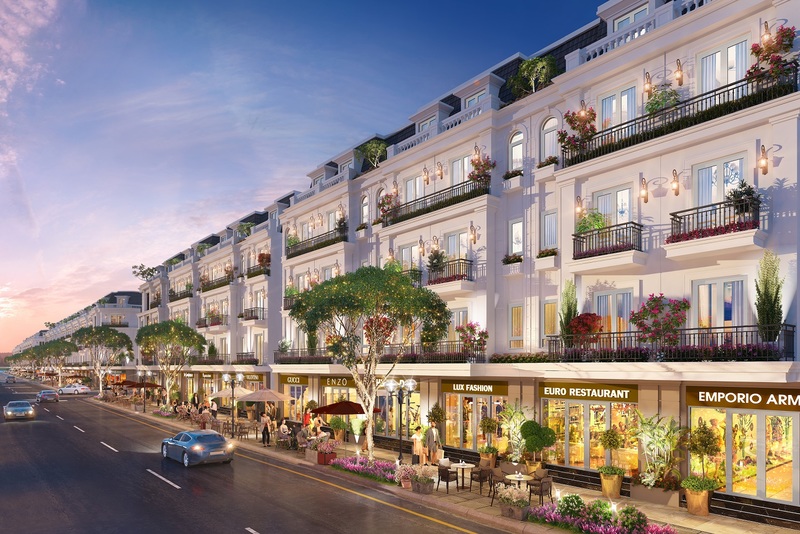 Phối cảnh shophouse dự án Mario Starlight Uông Bí