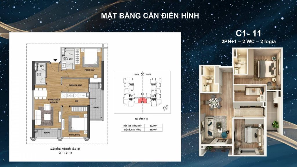 Mặt bằng chung cư Moonlight 1 – An Lạc Green Symphony