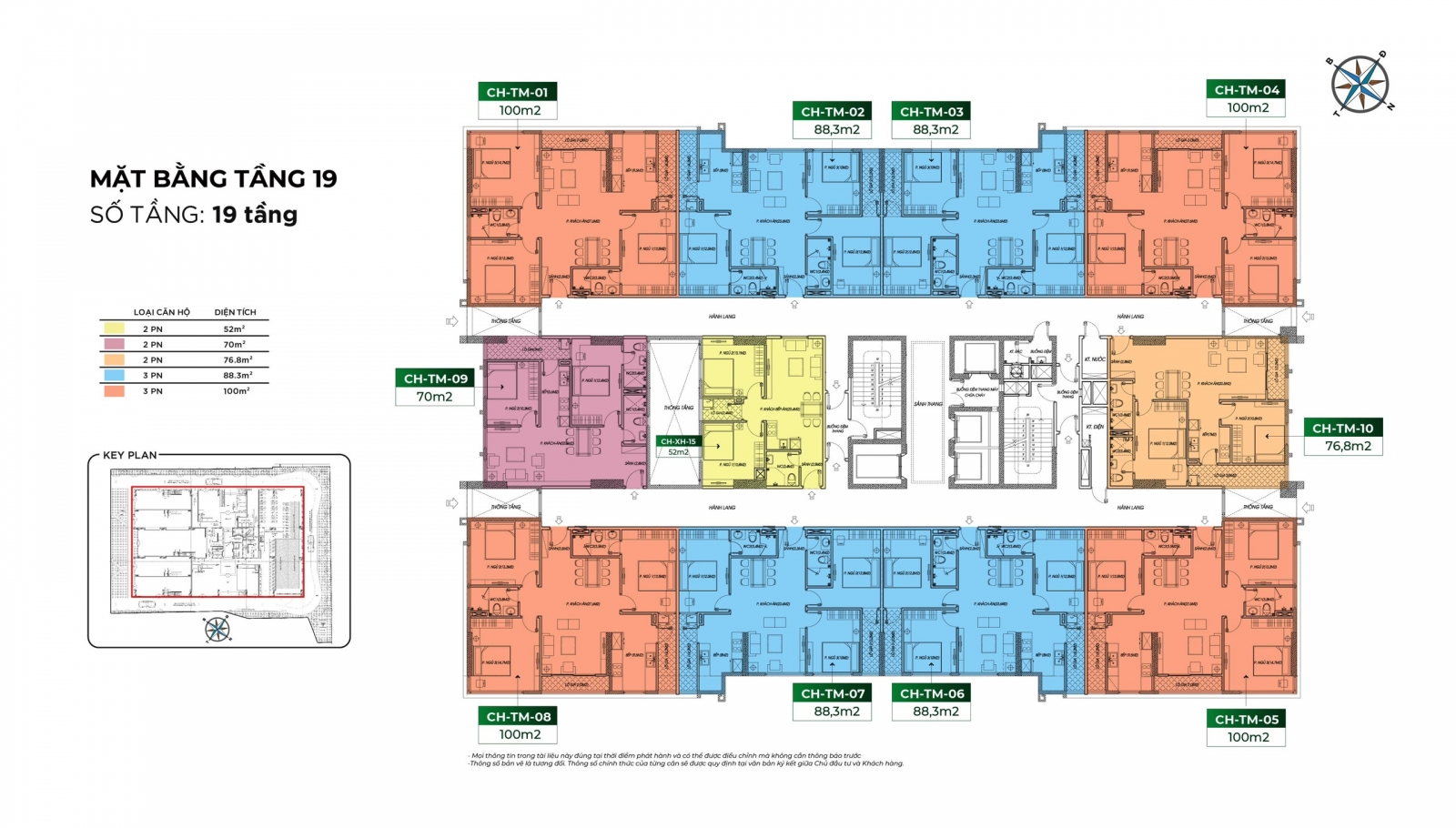 Mặt bằng tầng 19 chung cư Quang Vinh Hải phòng