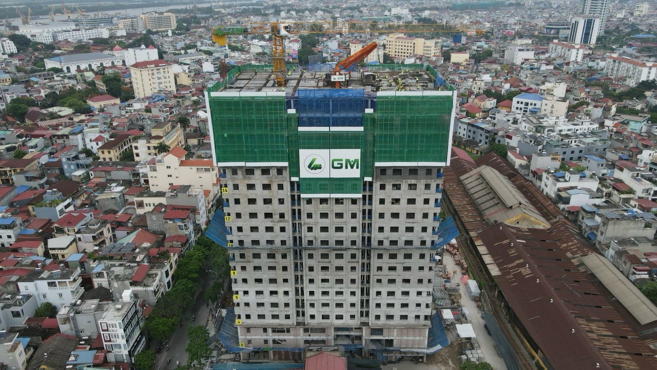 chung cư Quang Vinh Hải Phòng cất nóc 