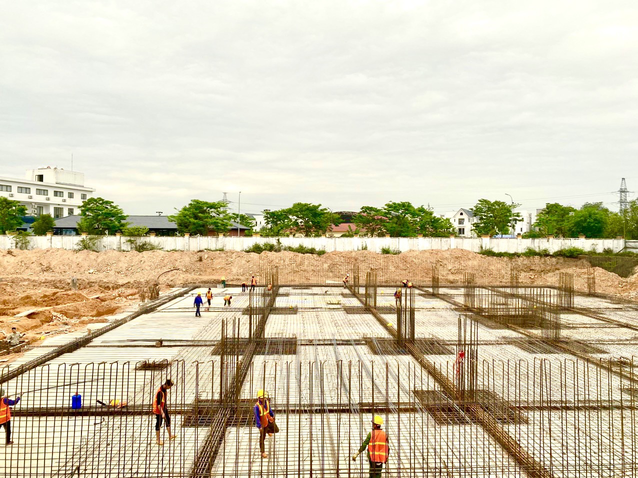 Tiến độ thi công phần móng Mê Linh Garden City 