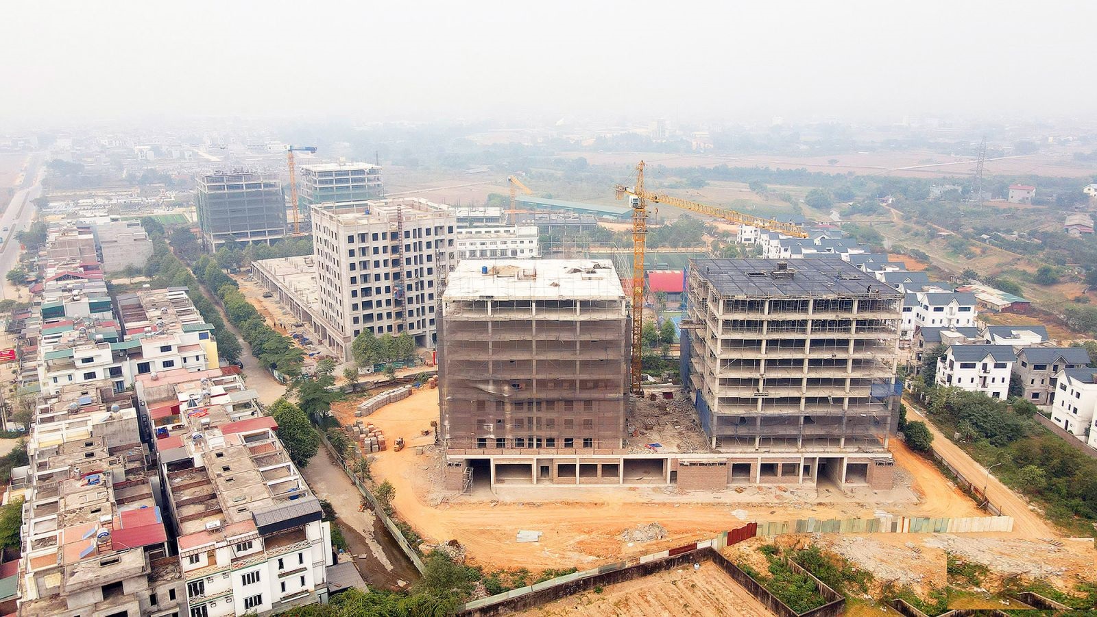 Tiến độ nhà ở xã hội Kim Hoa Mê Linh Garden City tháng 12/2024