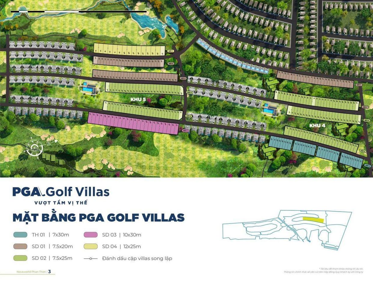 MẶT BẰNG PHÂN KHU GOLF VILLAS