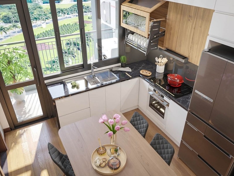 khu vực bếp căn hộ Chung cư Phú Thịnh Green Park