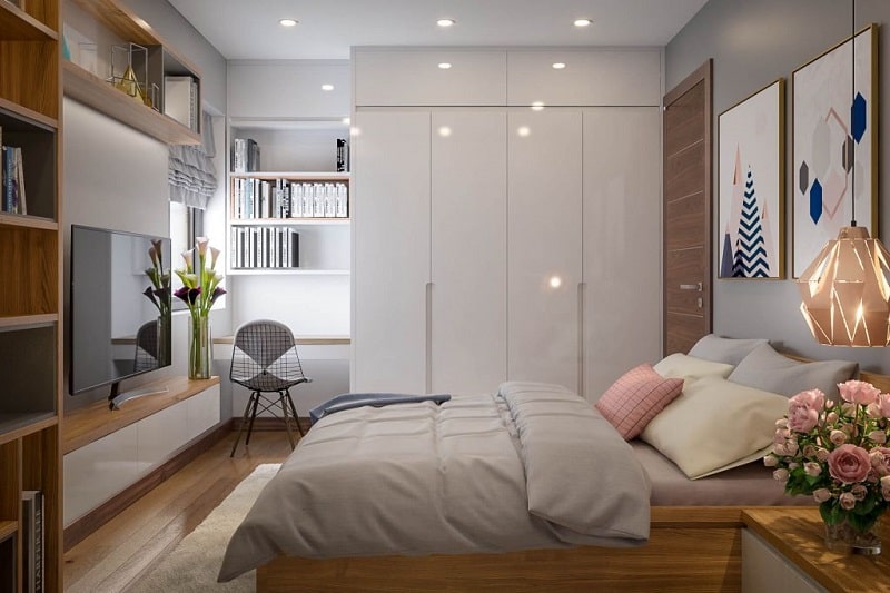 phòng ngủ căn hộ Chung cư Phú Thịnh Green Park