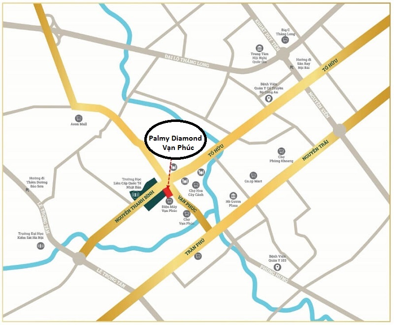 vị trí Palmy Diamond Vạn Phúc