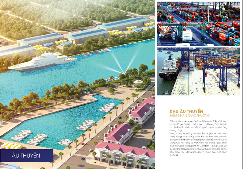 Bến âu thuyền dự án Royal Riverside City Móng Cái
