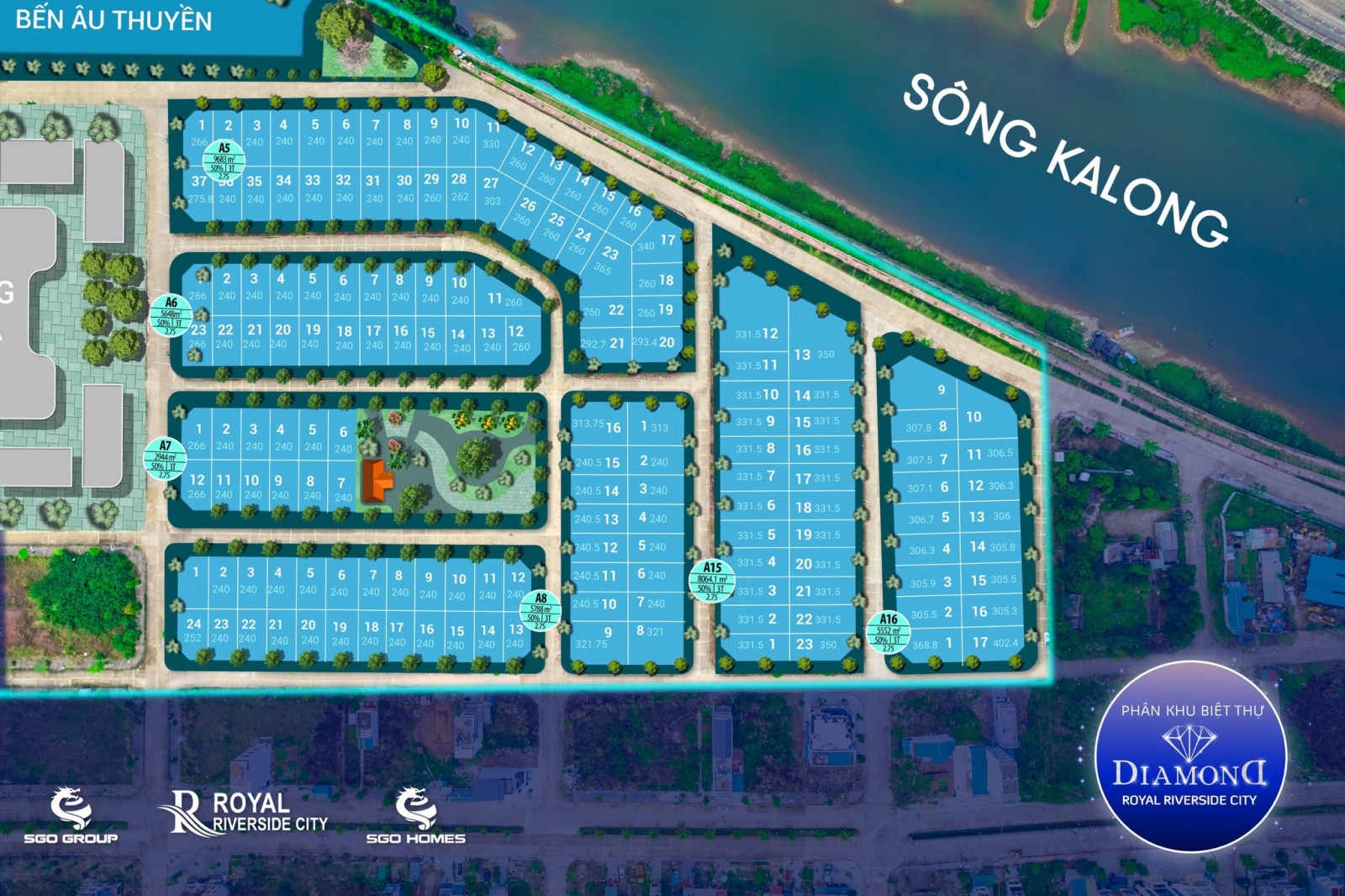 mặt bằng dự án Royal Riverside City 