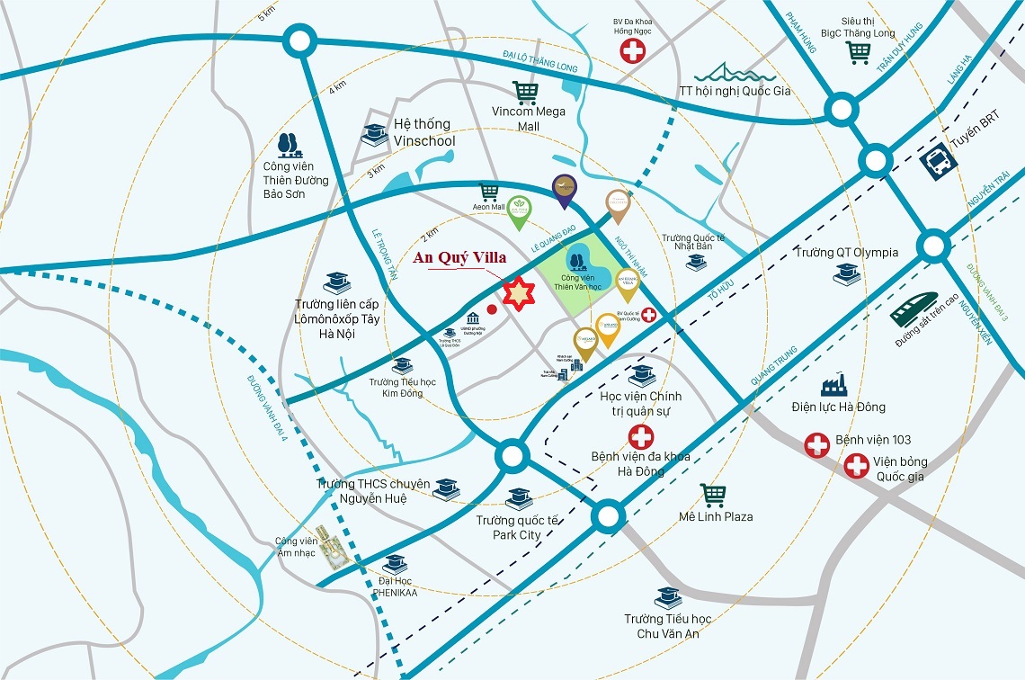 vị trí An Quý Villa Dương Nội 