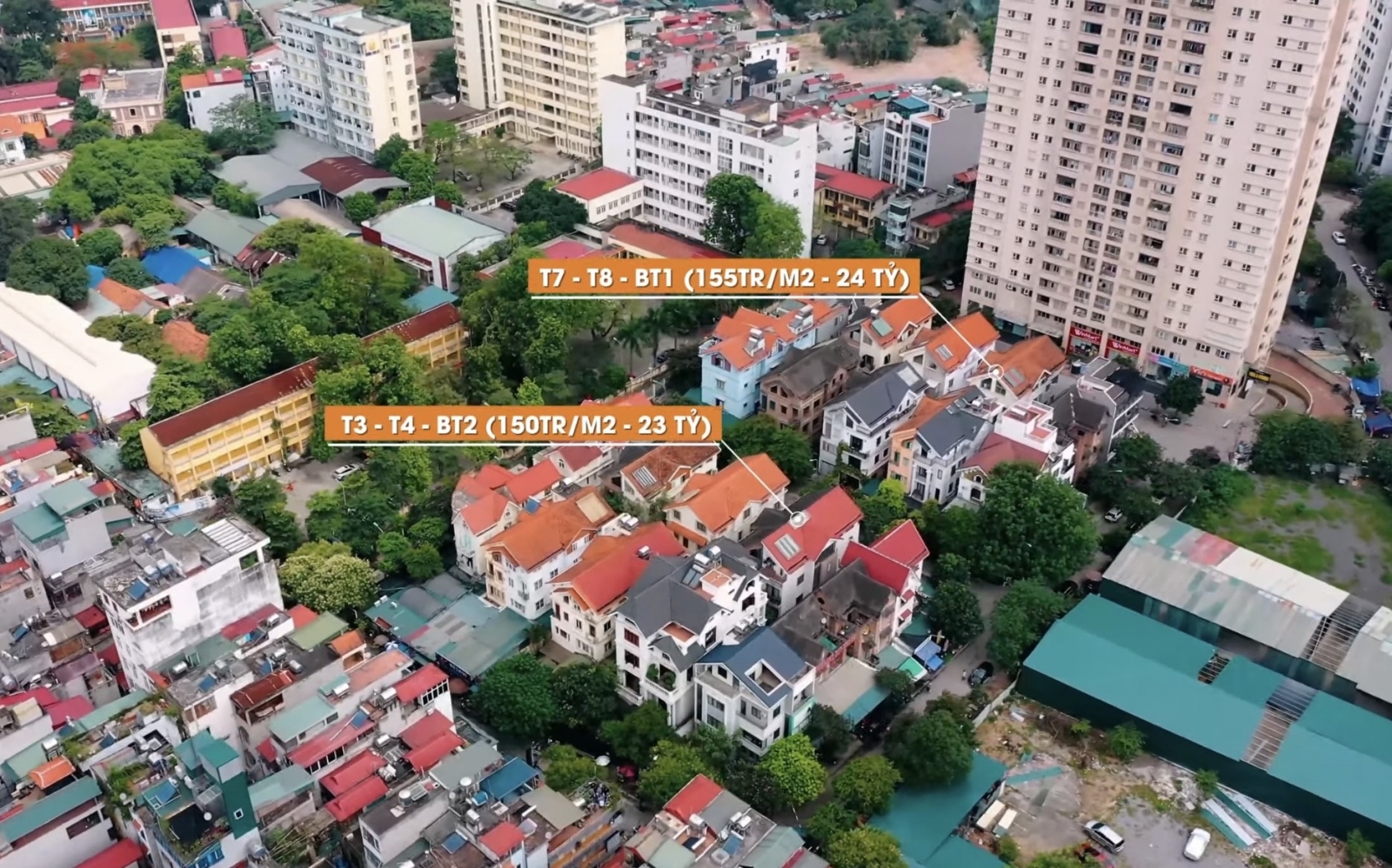 giá bán Biệt thự Intracom Trung Văn