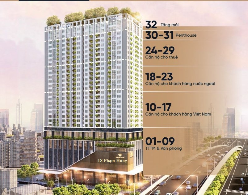 mặt bằng Capital Elite Phạm Hùng
