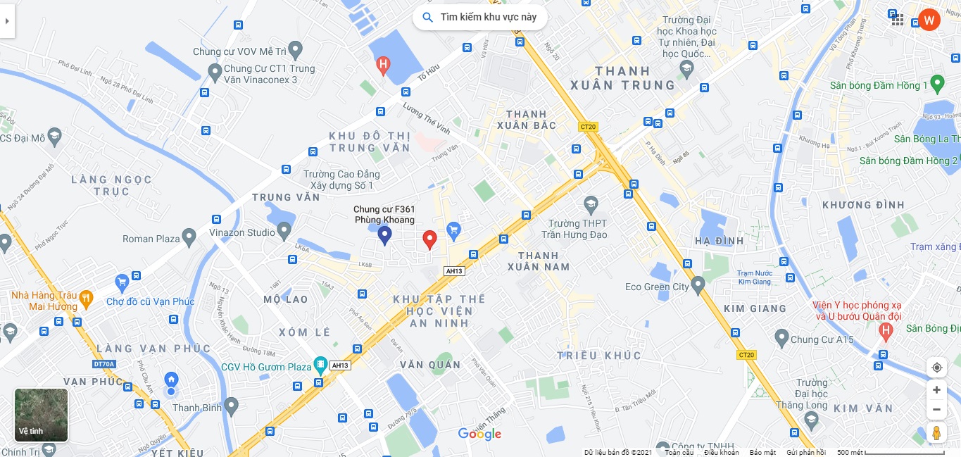 vị trí Dự án F361 Phùng Khoang