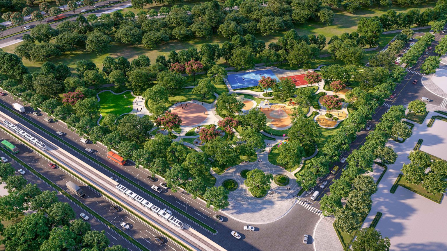 công viên hồ chung cư hinode royal park