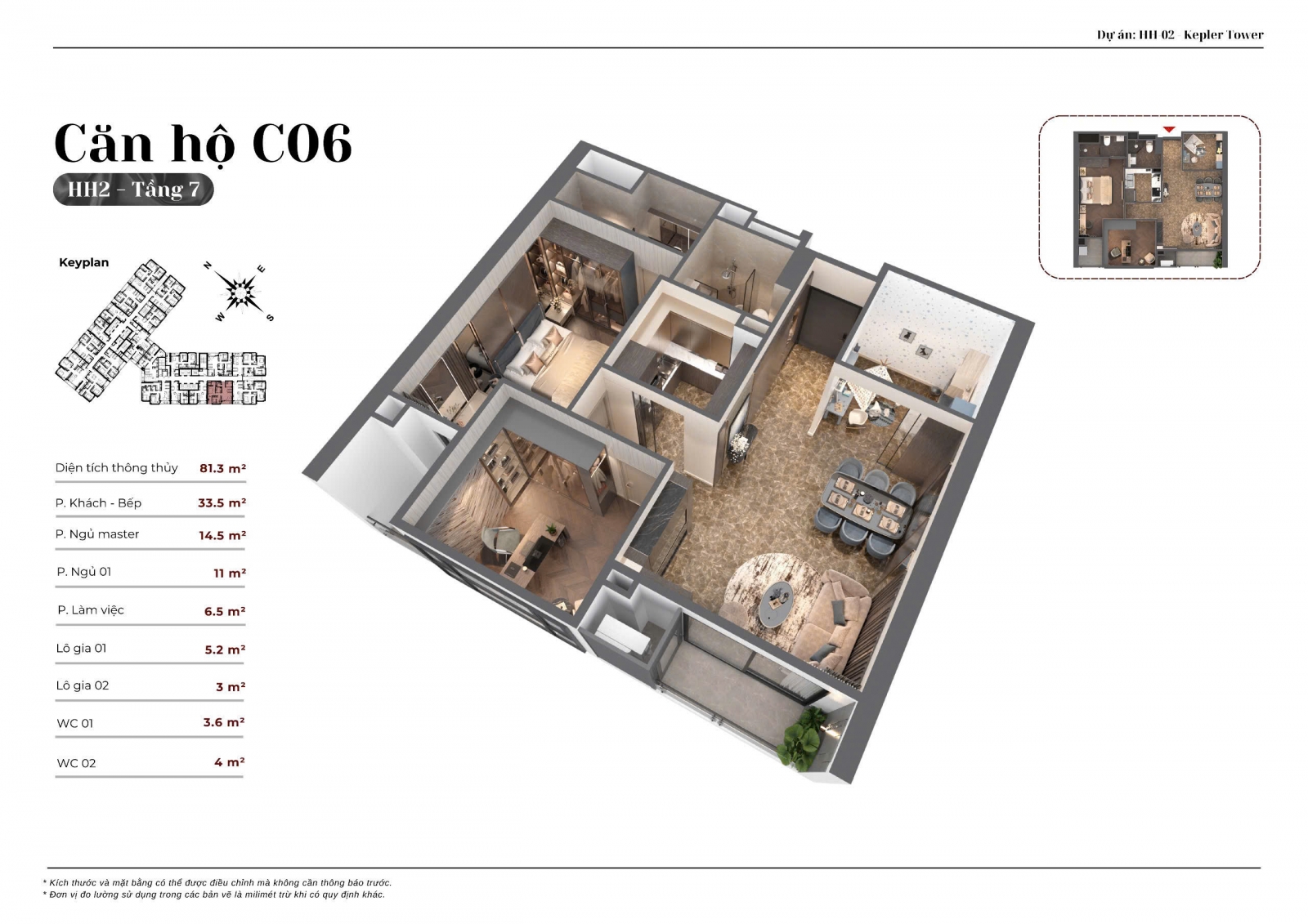 Mặt Bằng Kepler Land Mỗ Lao TSQ căn hộ